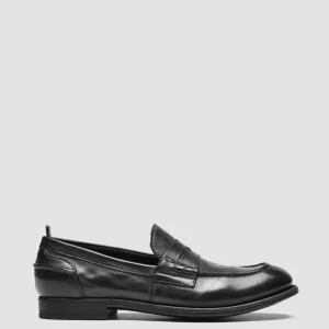 Outlet Officine Creative CHRONICLE 144 - Leather Penny Loafers BLACK