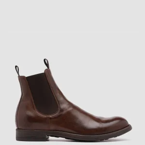 Best Sale Officine Creative CHRONICLE 002 - Brown Leather Chelsea Boots CIGAR