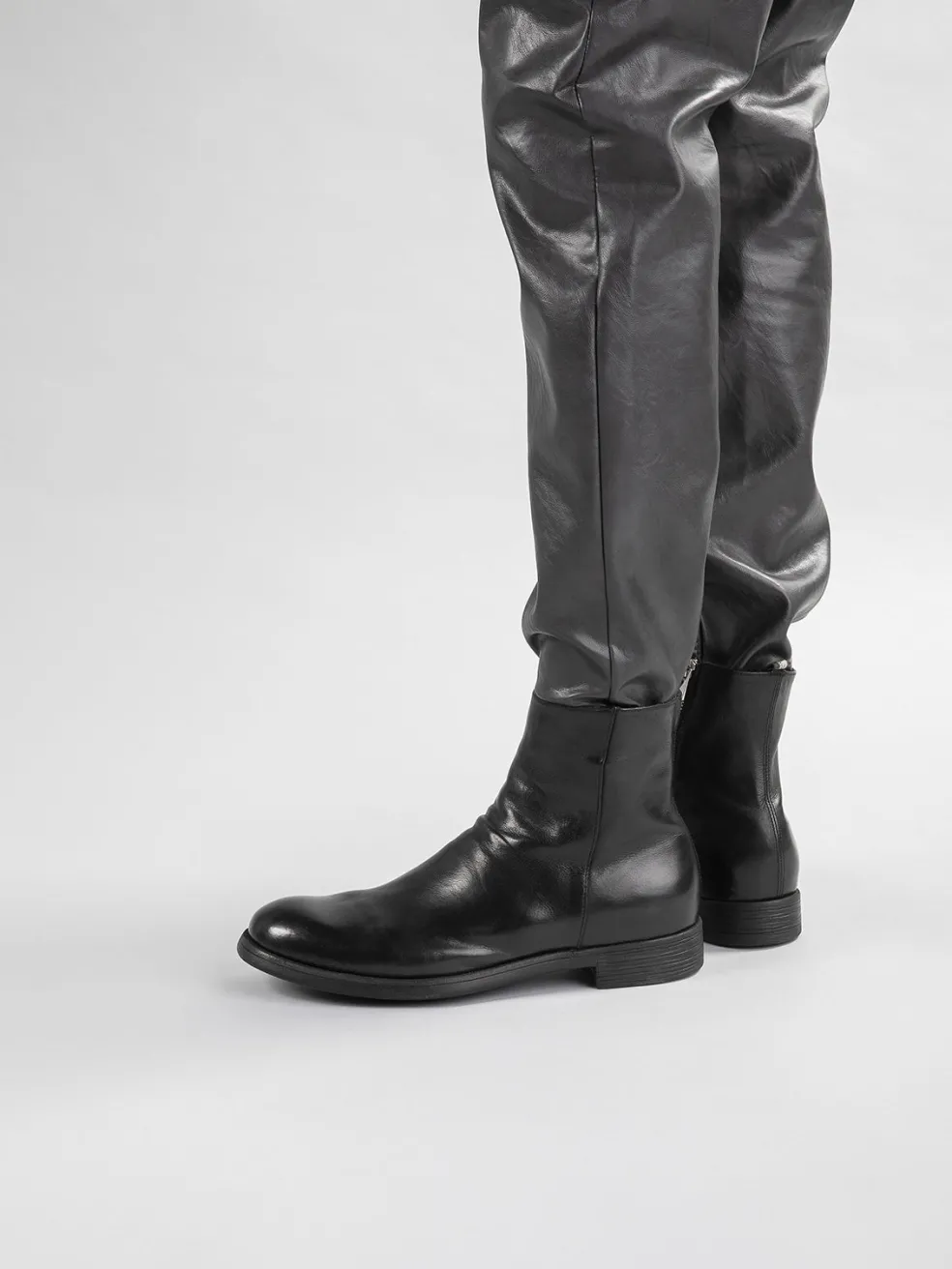 Best Officine Creative CHRONICLE 058 - Brown Leather Zip Boots DARK BROWN