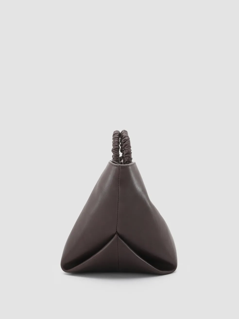 Store Officine Creative CIRCLE 15 - Brown Leather Handle Bag DARK BROWN