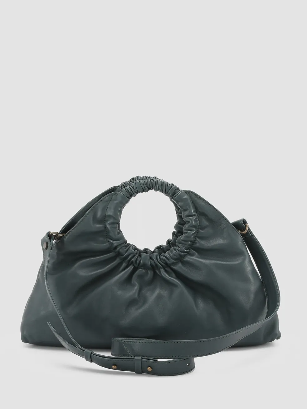 Fashion Officine Creative CIRCLE 14 - Leather Clutch Bag GREEN