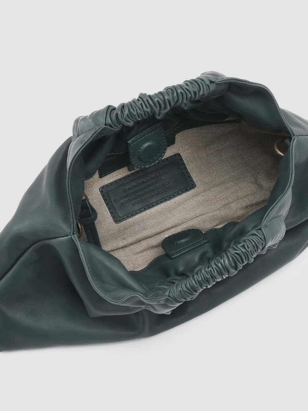 Fashion Officine Creative CIRCLE 14 - Leather Clutch Bag GREEN