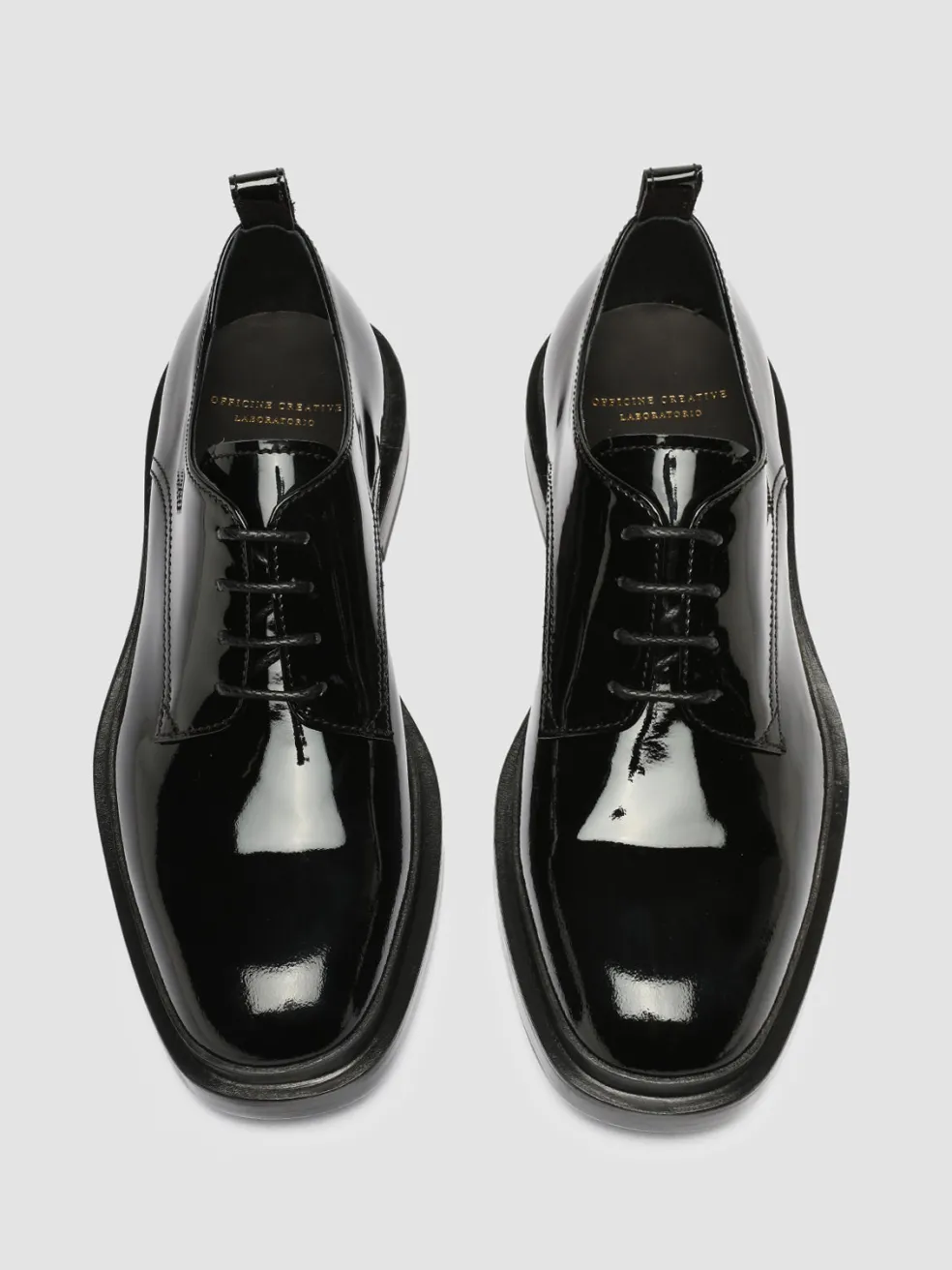 Discount Officine Creative CONCRETE 003 - Leather Derby Shoes BLACK