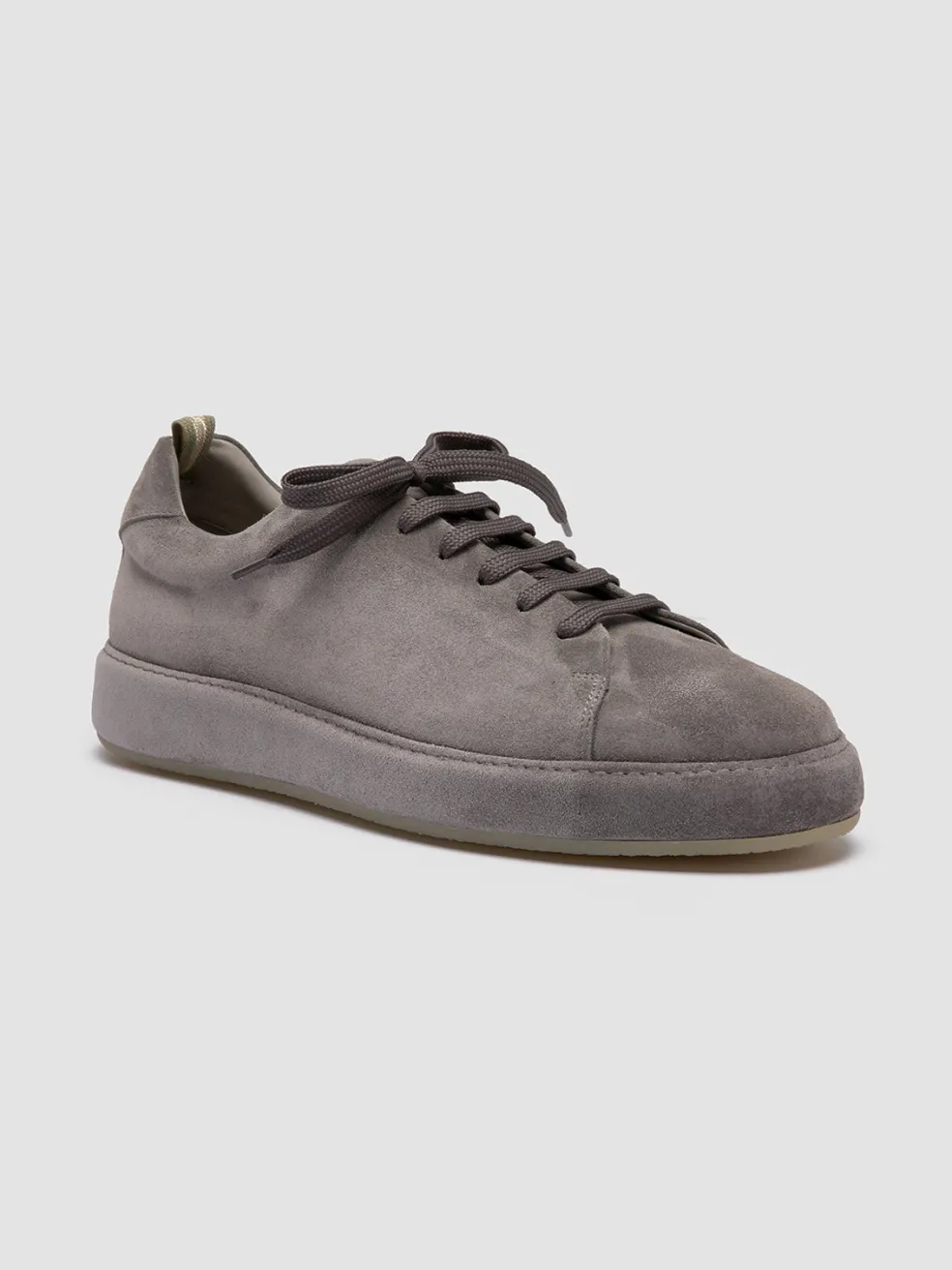Outlet Officine Creative COVERED 001 - Grey Suede Low Top Sneakers PIOMBO