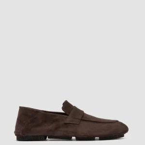 Sale Officine Creative C-SIDE 001 - Brown Suede Loafers TESTA DI MORO