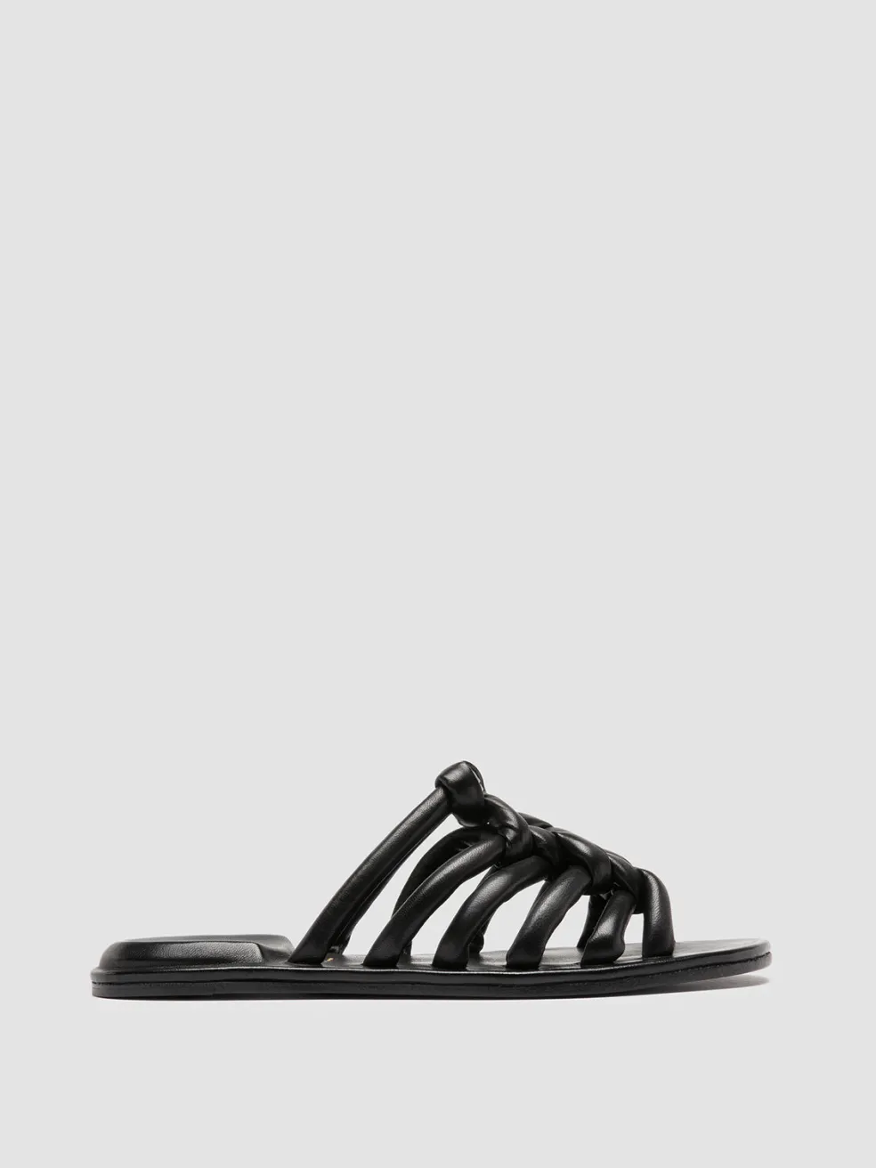Outlet Officine Creative CYBILLE 016 - Leather Slide Sandals BLACK