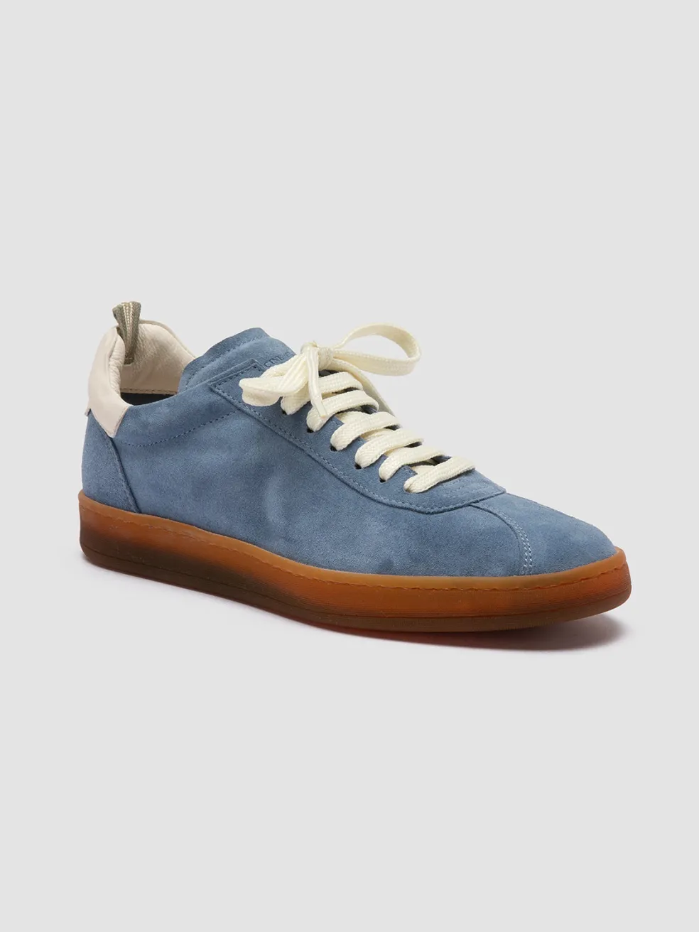 Cheap Officine Creative DESTINY 101 - Blue Leather And Suede Low Top Sneakers INDIGO