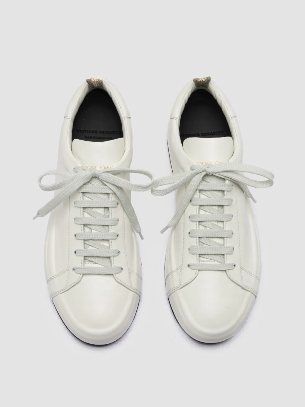 Fashion Officine Creative EASY 101 - White Leather Low Top Sneakers BURRO
