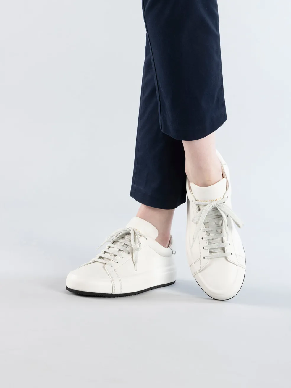 Fashion Officine Creative EASY 101 - White Leather Low Top Sneakers BURRO