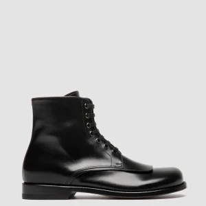 Clearance Officine Creative EMERALD 004 - Black Leather Lace-up Boots NERO                                              