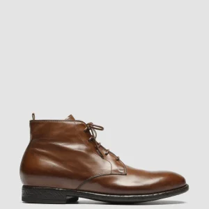 Fashion Officine Creative EMORY 023 - Brown Leather Ankle Boots CIGAR