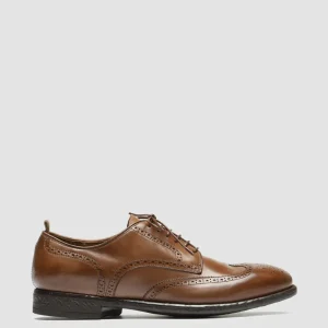 Shop Officine Creative EMORY 015 - Brown Leather Derby Shoes CIGAR