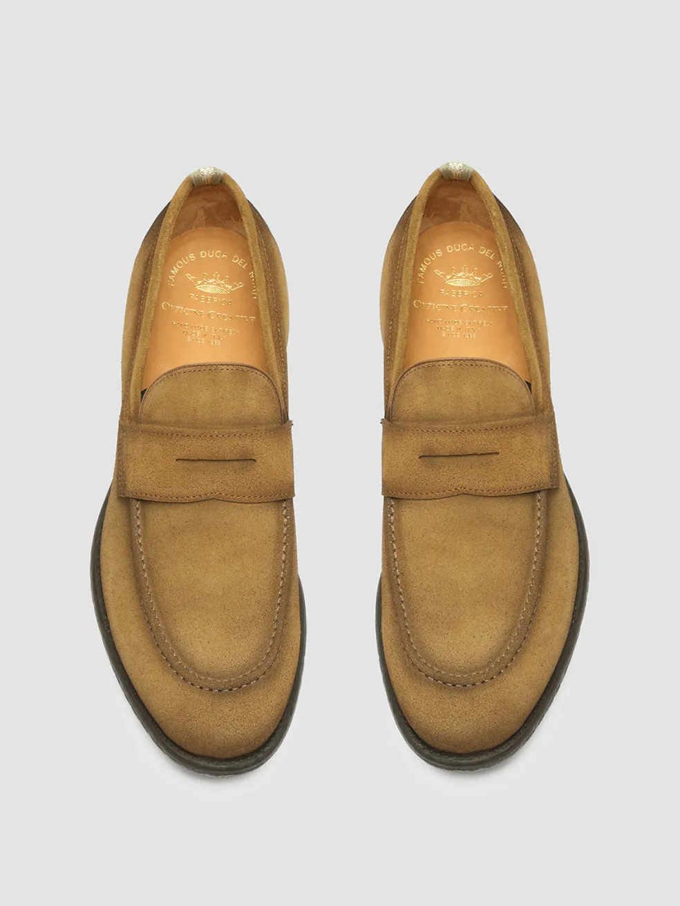 Clearance Officine Creative EMORY 024 - Brown Suede Loafers CIGAR