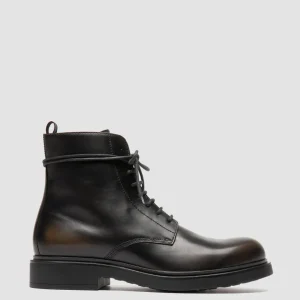 New Officine Creative ENGINEER 005 - Green Leather Lace-up Boots GREEN/SUPERNERO