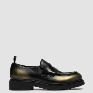 Hot Officine Creative ENGINEER 101 - Metallic Leather Penny Loafers NERO/ORO                                          
