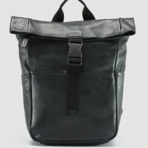 Sale Officine Creative EQUIPAGE 001 - Black Leather Backpack NERO