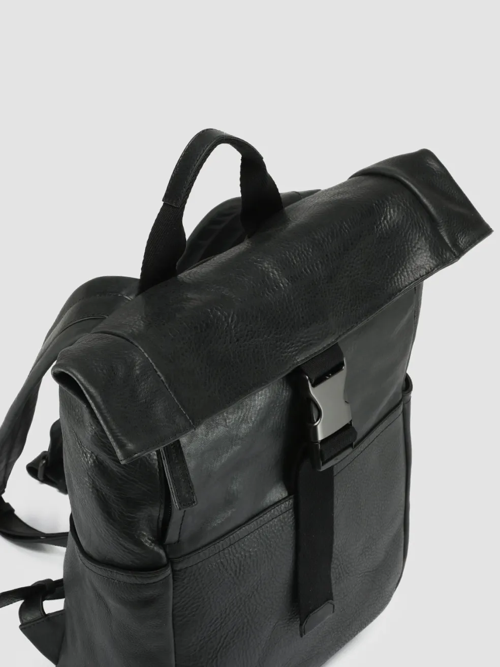 Sale Officine Creative EQUIPAGE 001 - Black Leather Backpack NERO