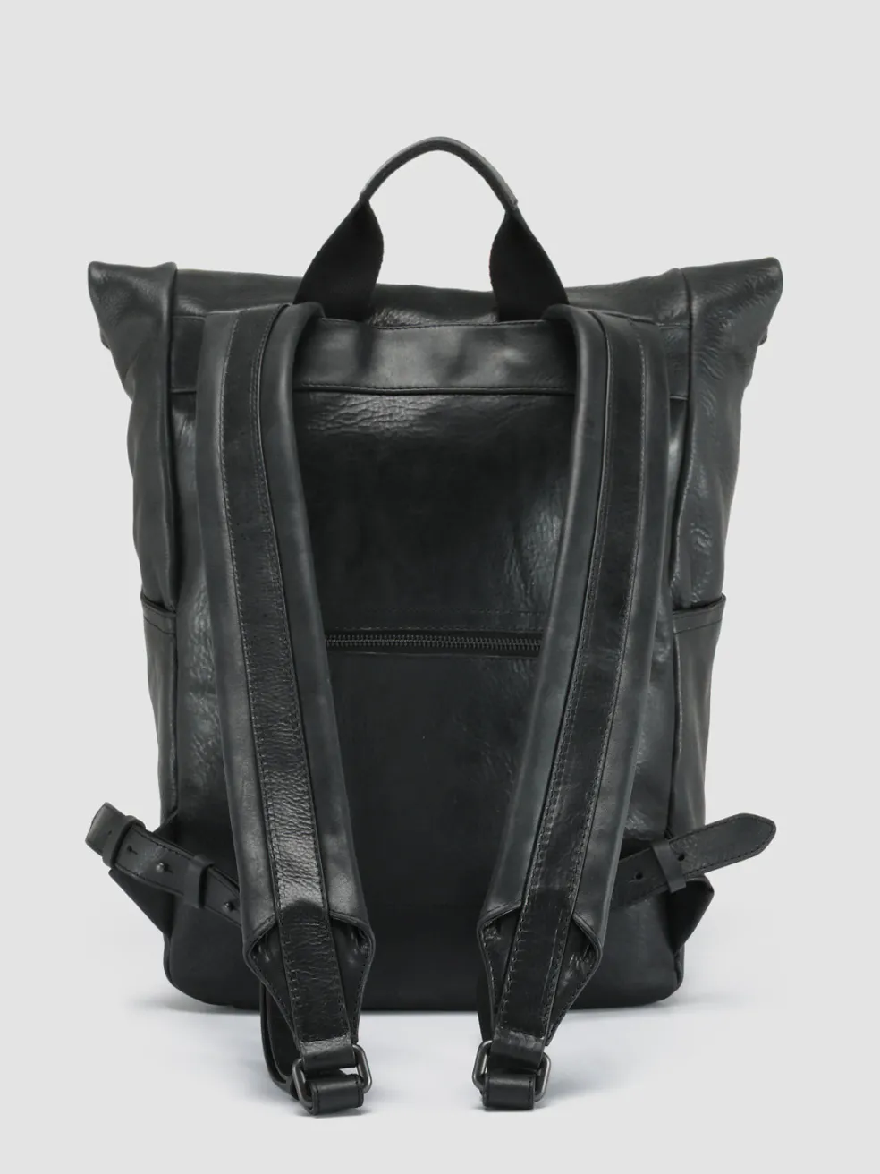 Sale Officine Creative EQUIPAGE 001 - Black Leather Backpack NERO