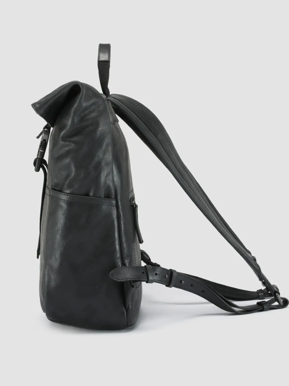 Sale Officine Creative EQUIPAGE 001 - Black Leather Backpack NERO