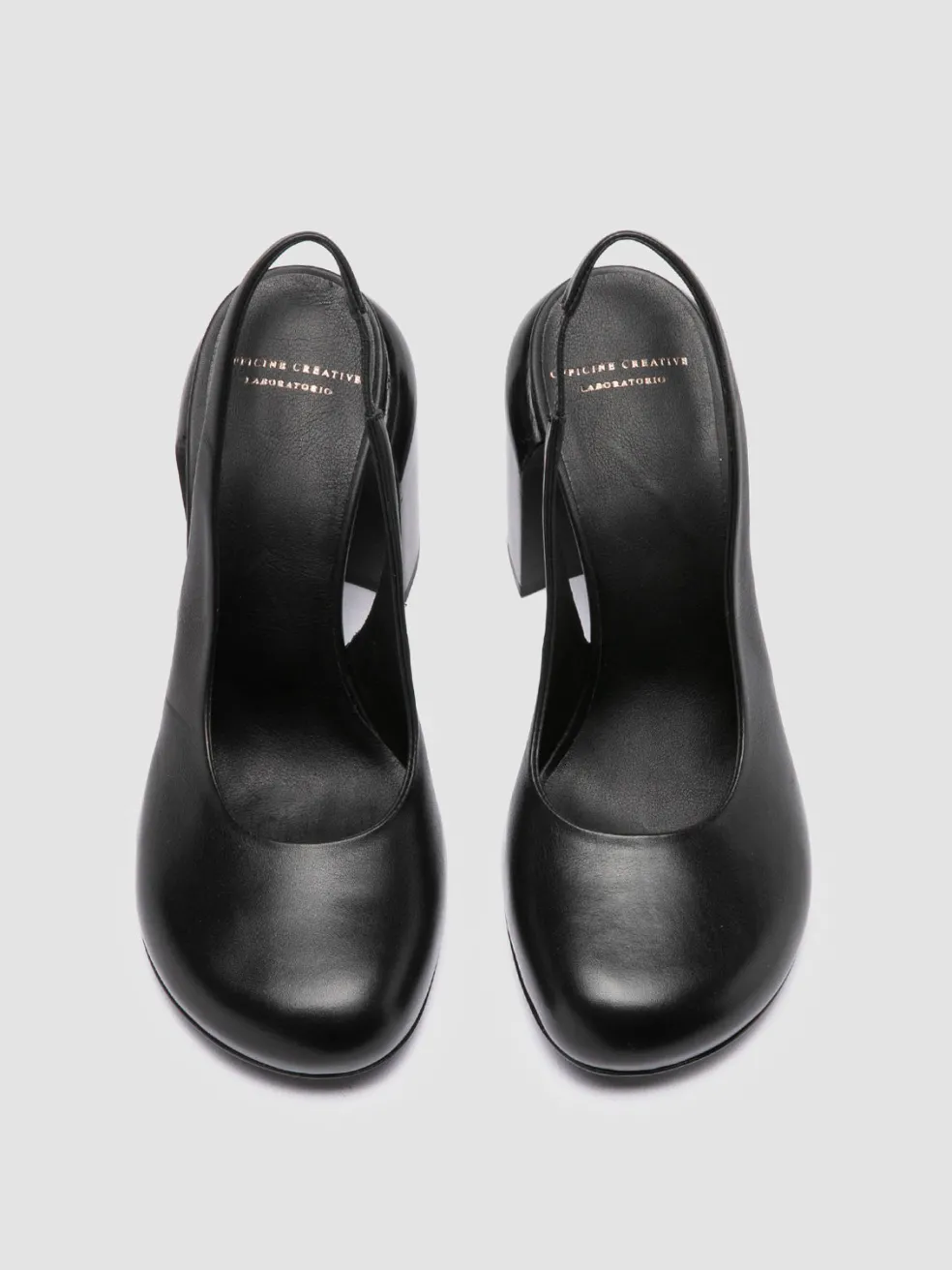 Discount Officine Creative ESTHER 021 - Leather Sling Back Sandals BLACK