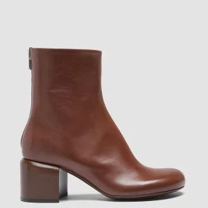 Best Sale Officine Creative ETHEL 004 - Brown Nappa Leather Ankle Boots BRUNO