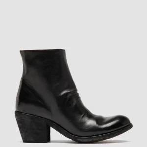 New Officine Creative GODEAU 001 - Black Leather Zipped Boots NERO                                              