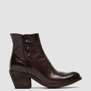 Flash Sale Officine Creative GODEAU 004 - Brown Leather Zipped Boots OTTO