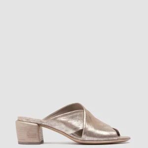 Online Officine Creative HADRY 007 - Taupe Leather Slide Sandals PLATINUM