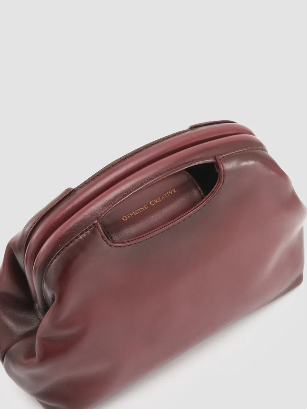 Shop Officine Creative HELEN 15 - Leather Clutch Bag BURGUNDY