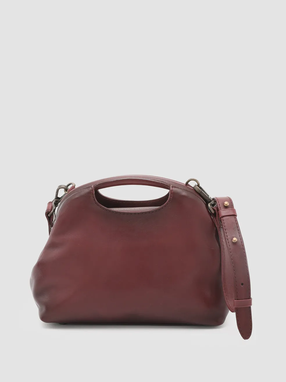 Shop Officine Creative HELEN 15 - Leather Clutch Bag BURGUNDY