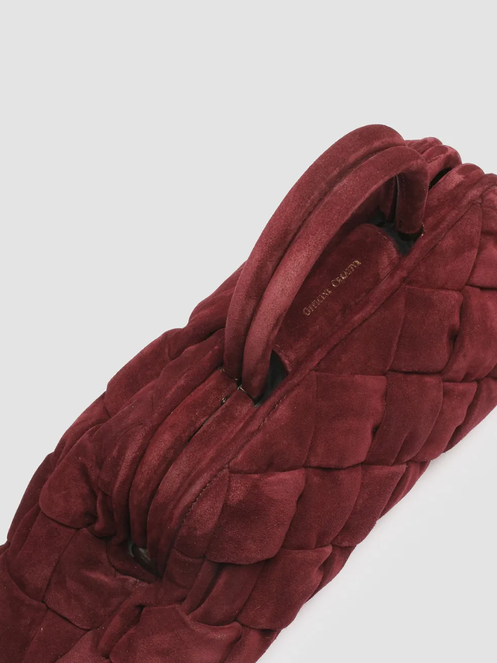 Store Officine Creative HELEN 21 - Suede Handle Bag BURGUNDY