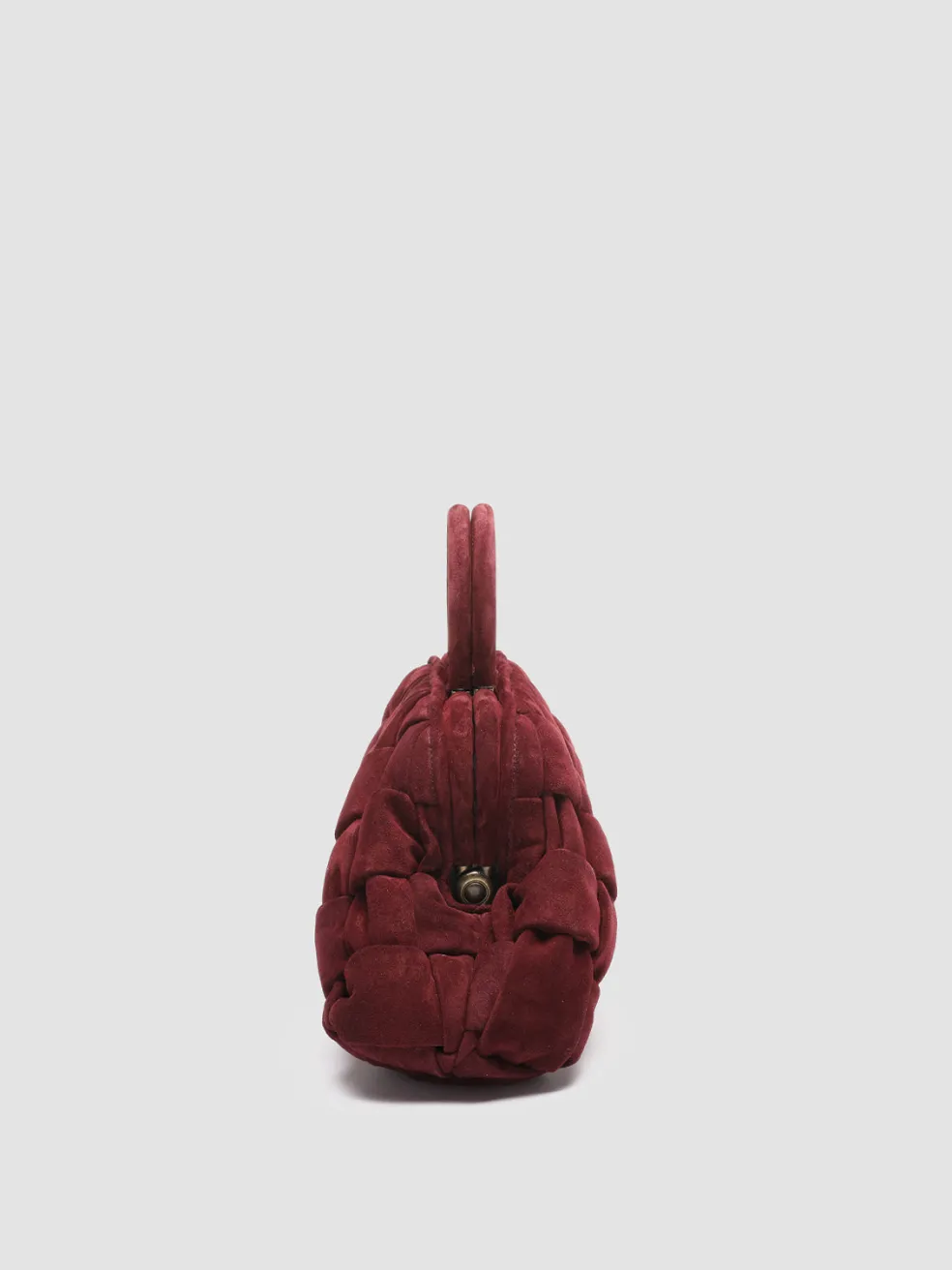 Store Officine Creative HELEN 21 - Suede Handle Bag BURGUNDY