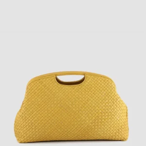 Hot Officine Creative HELEN 09 - Leather Clutch Bag YELLOW