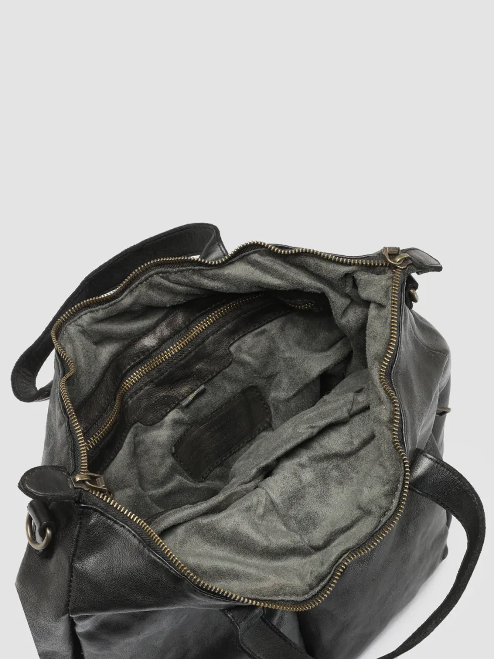 Store Officine Creative HELMET 27 - Leather Tote Bag BLACK