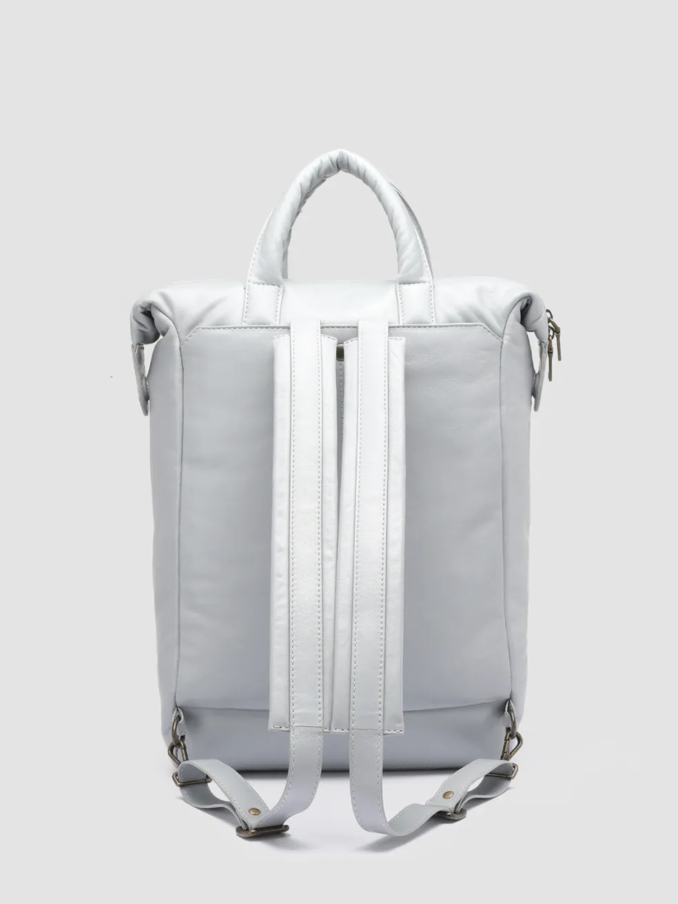 Store Officine Creative HELMET 34 - Leather Backpack GREY