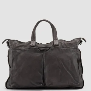 Outlet Officine Creative HELMET 046 - Leather Briefcase GREY