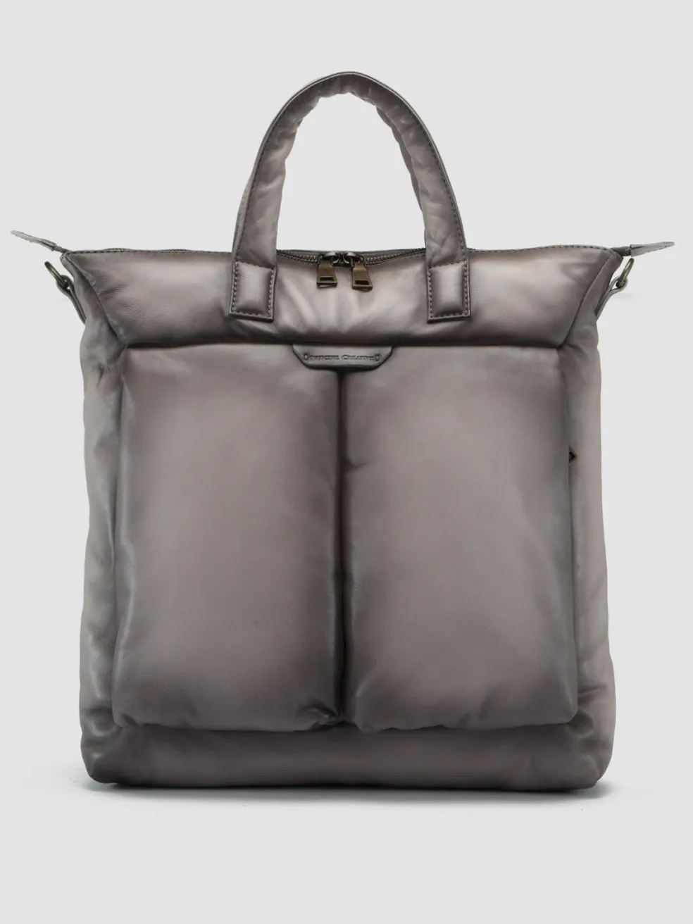 Hot Officine Creative HELMET 32 - Leather Tote Bag GREY