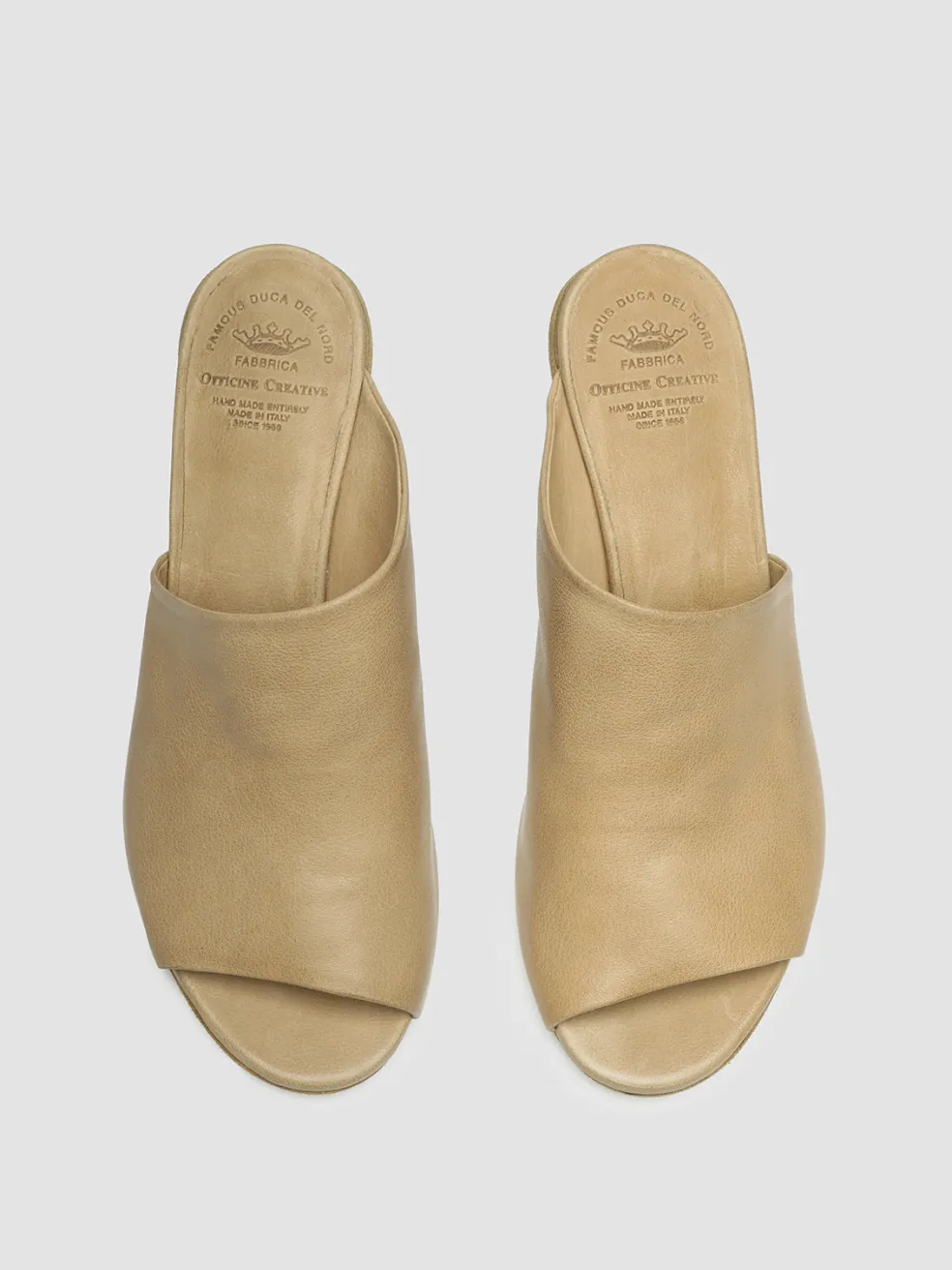 Hot Officine Creative HELYETTE 016 - Leather Mules TAUPE