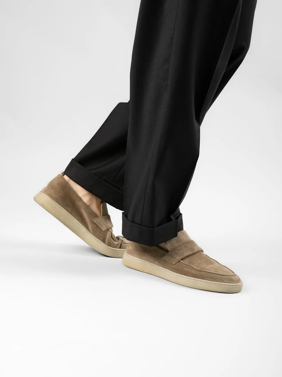 Outlet Officine Creative HERBIE 001 - Brown Suede Penny Loafers LIGHT BROWN