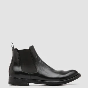 Online Officine Creative HIVE 007 - Leather Chelsea Boots BLACK