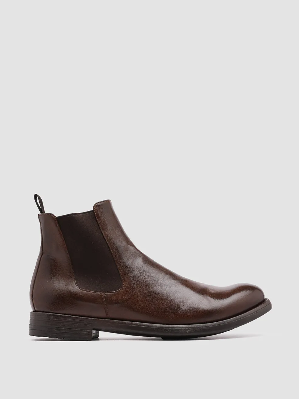 Shop Officine Creative HIVE 007 - Brown Leather Chelsea Boots CIGAR