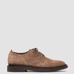 Outlet Officine Creative HOPKINS FLEXI 201 - Suede Derby Shoes TAUPE