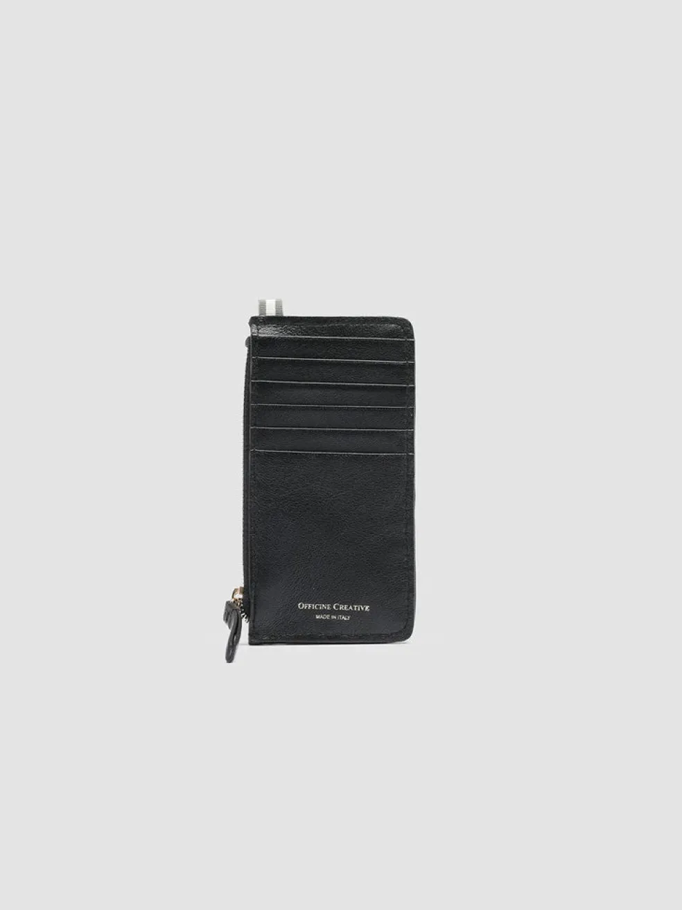 Clearance Officine Creative JULIET 103 - Woven Leather Card Holder BLACK