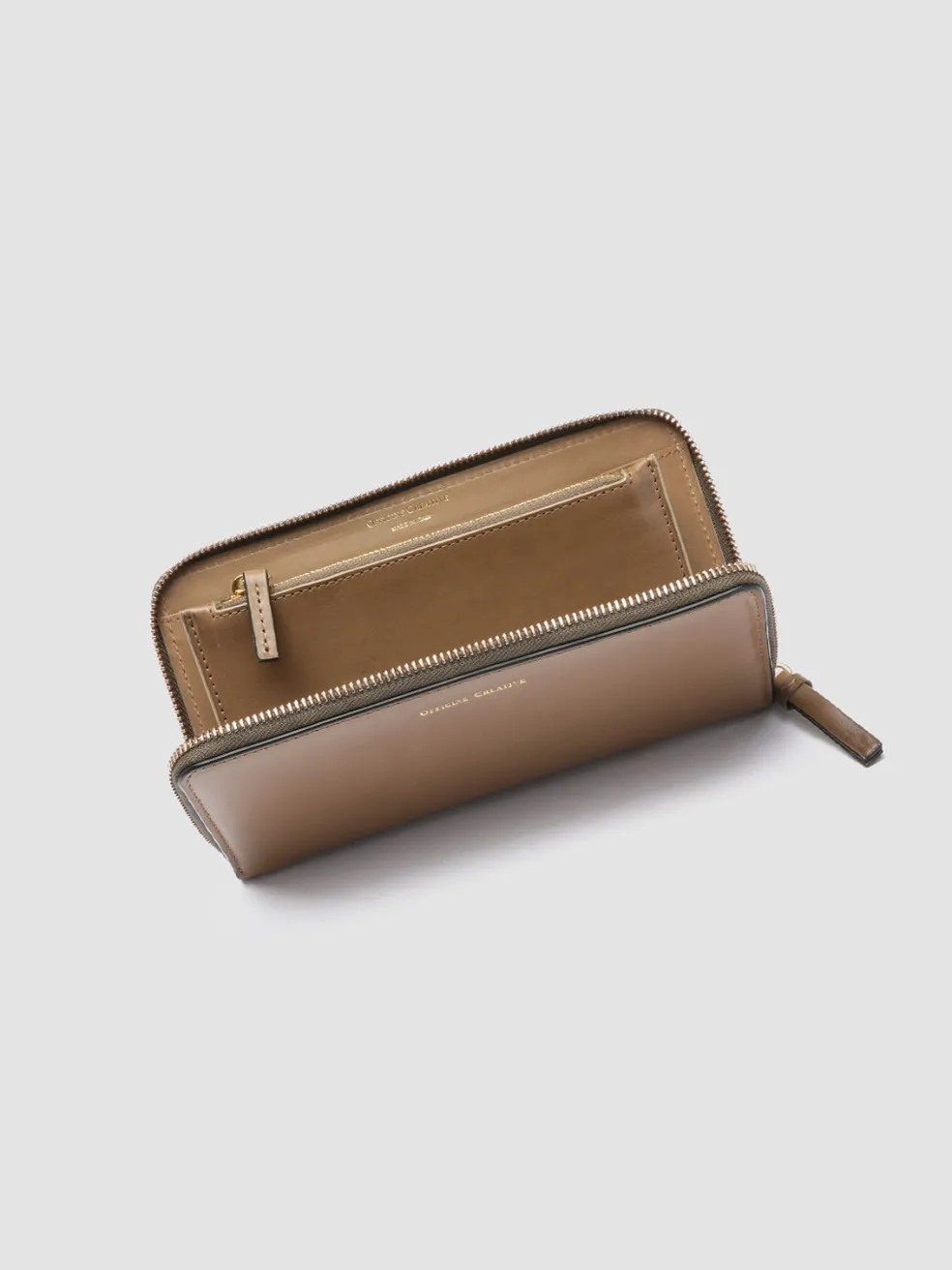 New Officine Creative JULIET 01 - Taupe Leather Wallet WALNUT