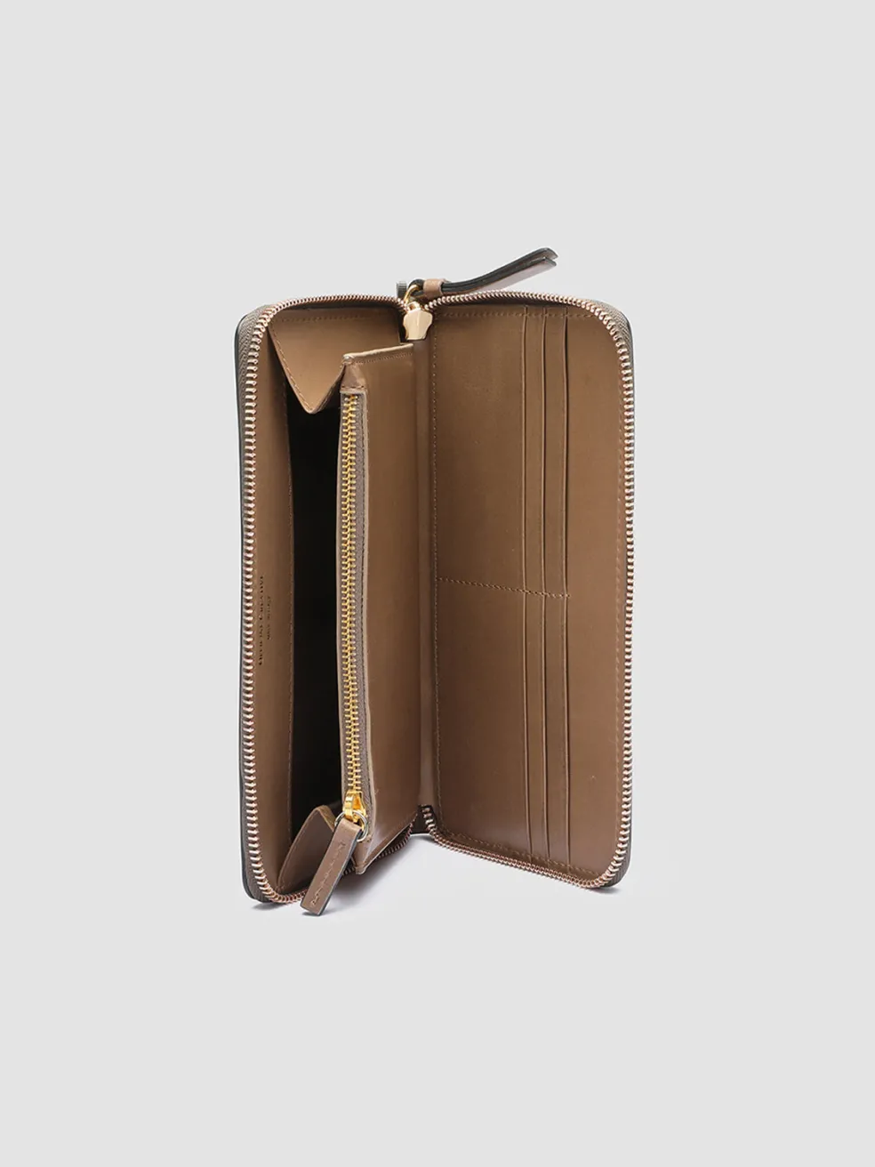 New Officine Creative JULIET 01 - Taupe Leather Wallet WALNUT