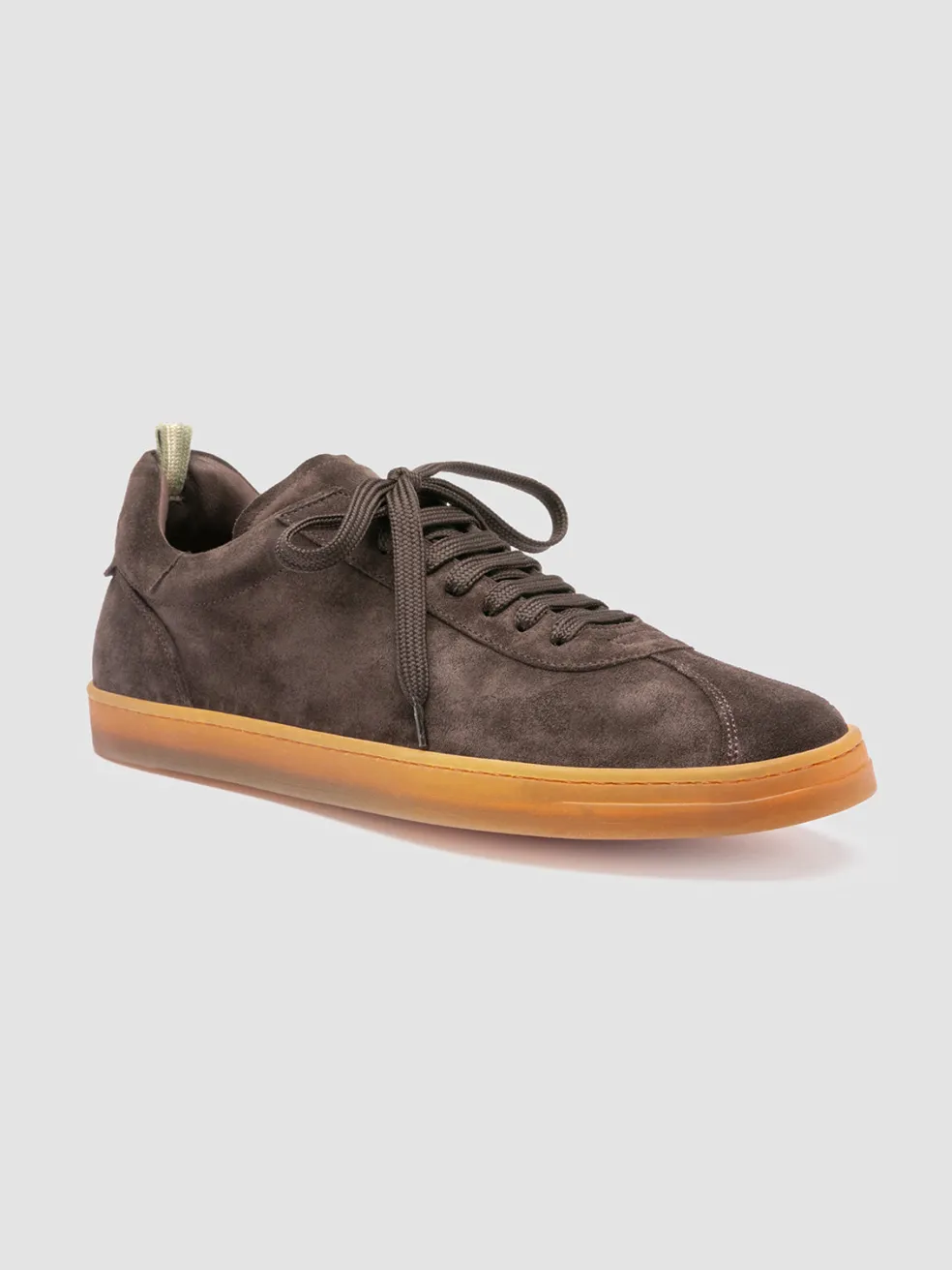 Discount Officine Creative KARMA 015 - Brown Suede Low Top Sneakers TESTA DI MORO