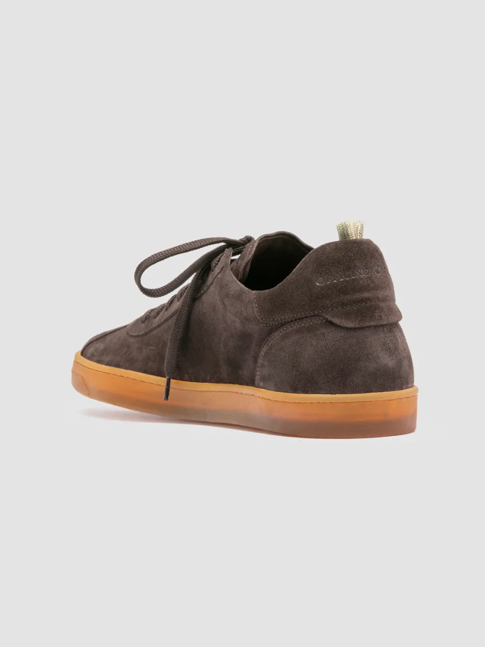 Discount Officine Creative KARMA 015 - Brown Suede Low Top Sneakers TESTA DI MORO