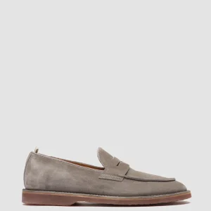 Clearance Officine Creative KENT 008 - Taupe Suede Loafers QUARZO