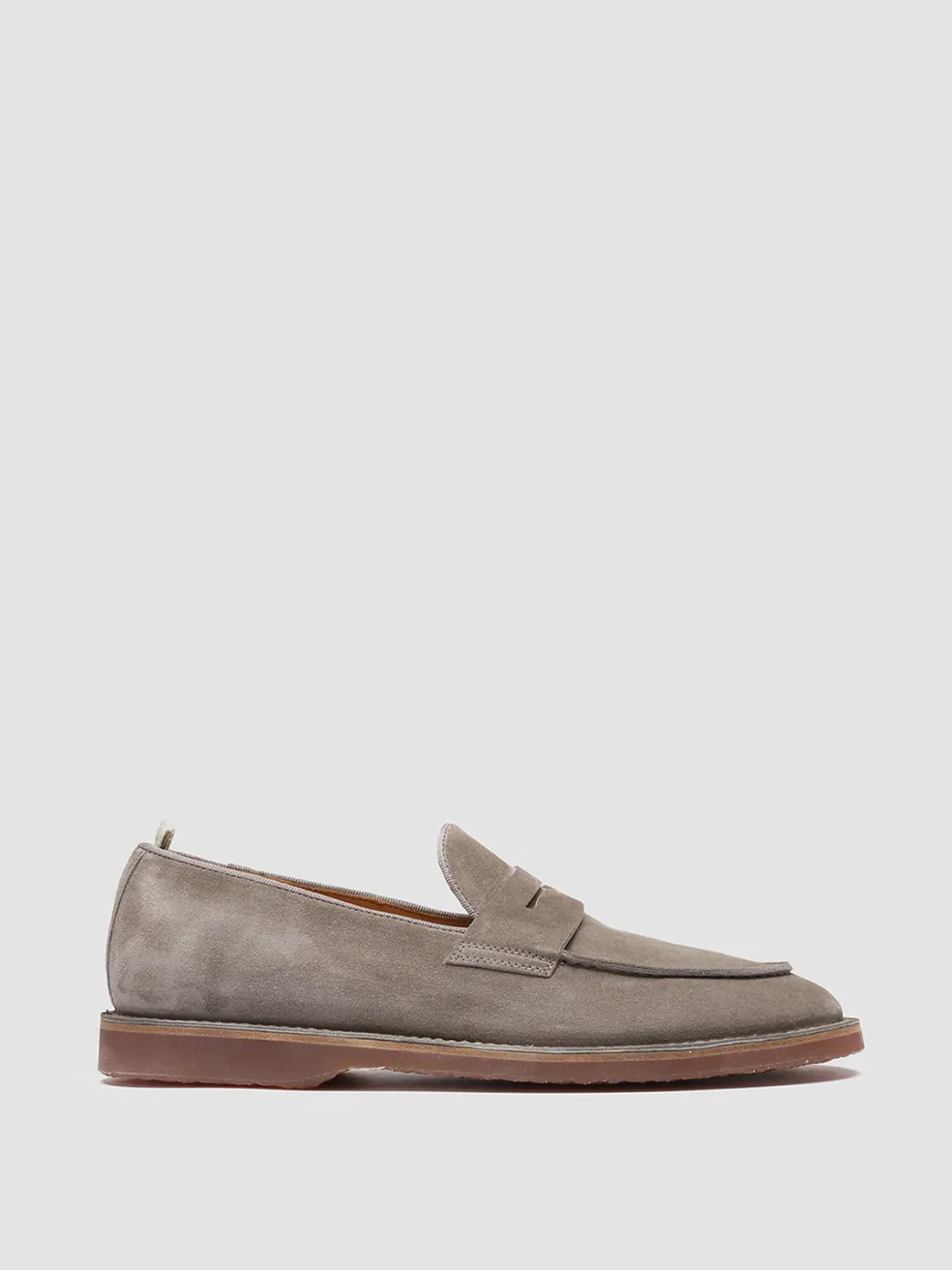 Clearance Officine Creative KENT 008 - Taupe Suede Loafers QUARZO