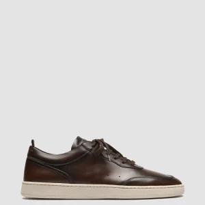 Best Sale Officine Creative KRIS LUX 001 - Brown Leather Sneakers DARK BROWN